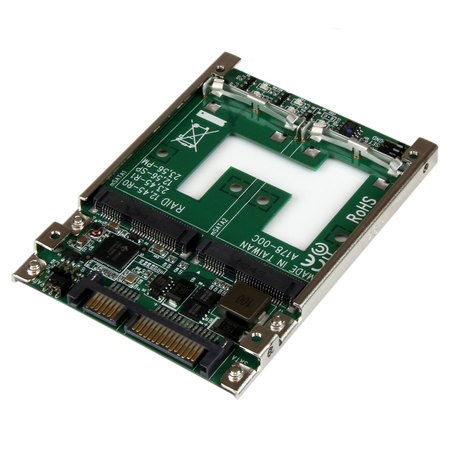 Startech.Com Dual mSATA SSD RAID to 2.5" SATA RAID Adapter Converter 25SAT22MSAT